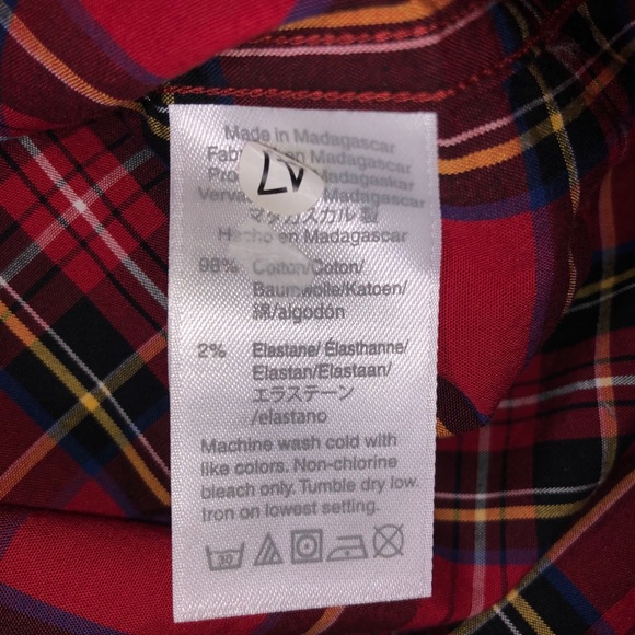 J. Crew Factory Slim Flex Washed Plaid Shirt - Picture 8 of 8